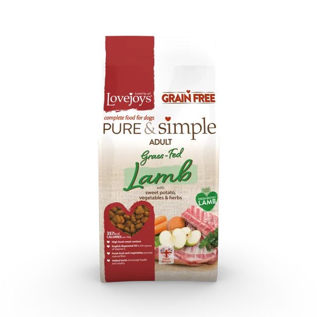 Lovejoys Pure & Simple Grain Free Dry Adult – Grass Fed Lamb