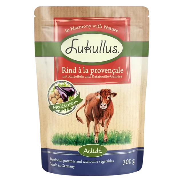 Lukullus Adult Pouches Grain Free – Beef à La Provençale