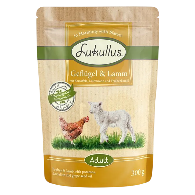 Lukullus Adult Pouches Grain Free – Poultry & Lamb