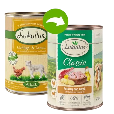 Lukullus Adult Tins Grain Free – Poultry & Lamb