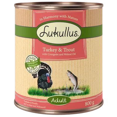 Lukullus Adult Tins Grain Free – Turkey & Trout