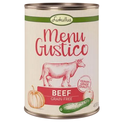 Lukullus Adult Tins Menu Gustico – Beef With Pumpkin, Apple & Oregano