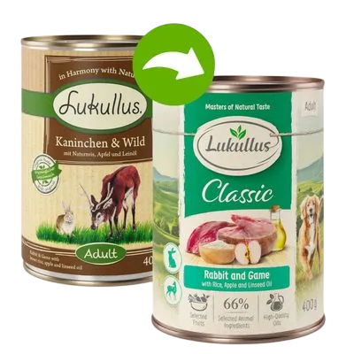 Lukullus Adult Tins – Rabbit & Game