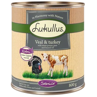 Lukullus Senior Tins Grain Free – Veal & Turkey