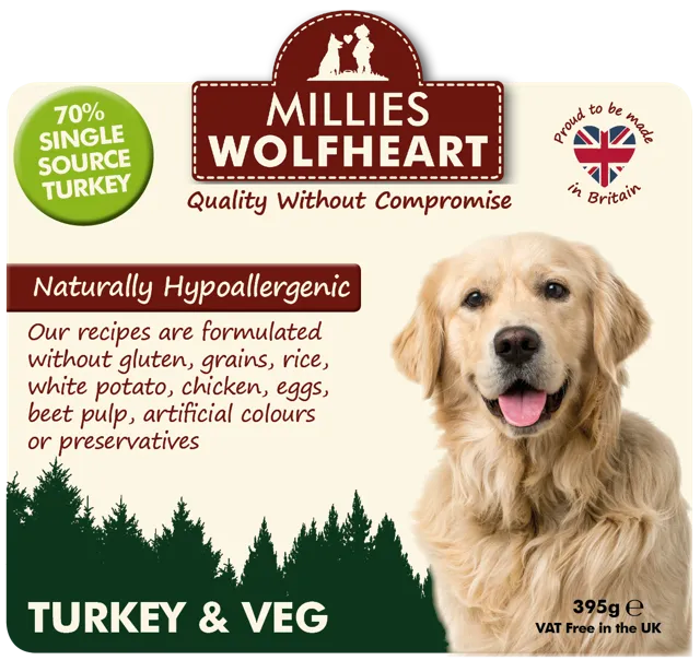 Millies Wolfheart Wet Complete – Turkey & Veg