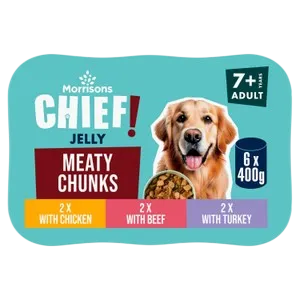 Morrisons Chief Meaty Chunks in Jelly – Senior (6 x 400g)