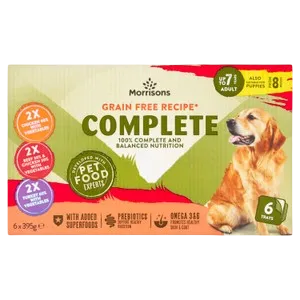 Morrisons Grain Free Complete Trays – Turkey with Vegetables