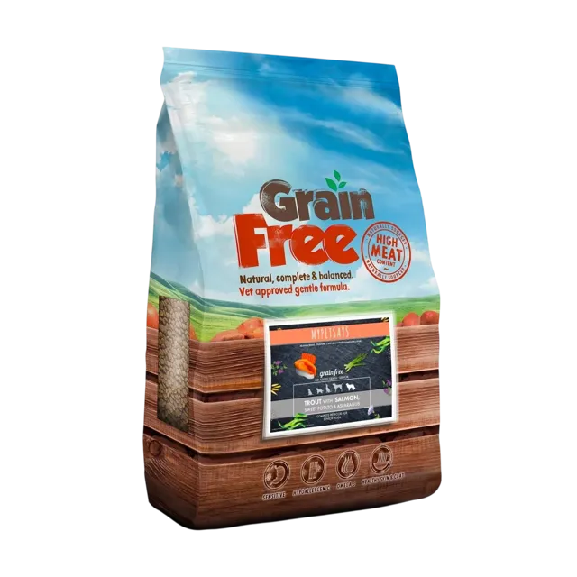 My Pet Says Grain Free Senior – Trout with Salmon, Sweet Potato & Asparagus