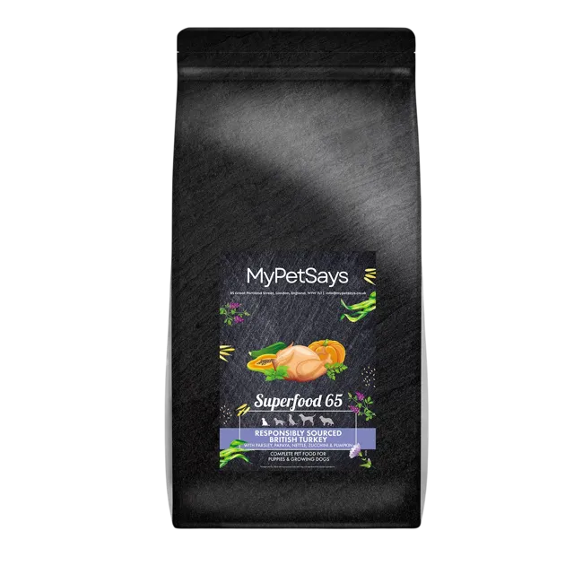 My Pet Says Superfood 65 Puppy – Responsibly Sourced British Turkey & Pork