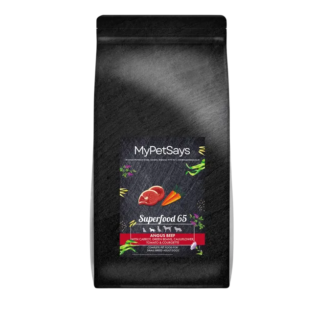 My Pet Says Superfood 65 Small Breed Adult – Angus Beef