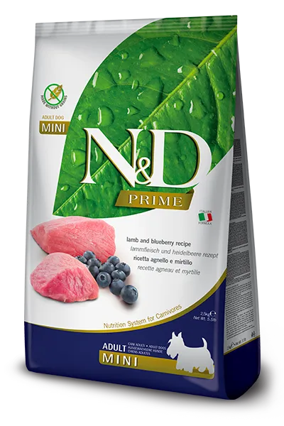 N&D Prime Adult Mini Dry Food – Lamb & Blueberry