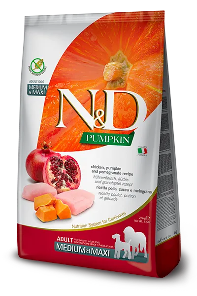 N&D Pumpkin Adult Medium & Maxi – Chicken & Pomegranate
