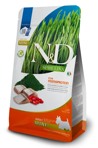 N&D Spirulina Adult Mini – Herring, Spirulina & Wolfberry