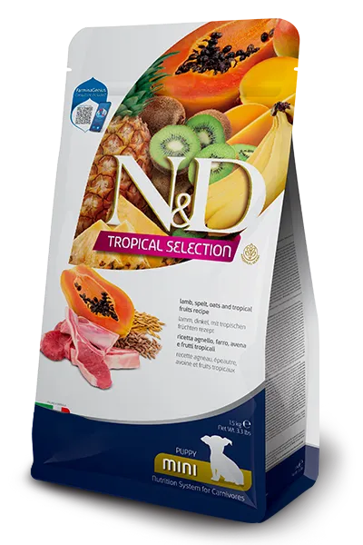 N&D Tropical Selection Puppy Mini – Lamb, Spelt, Oats & Tropical Fruits