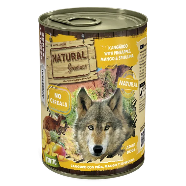 Natural Greatness Complete Wet Adult – Kangaroo with Pineapple, Mango & Spirulina