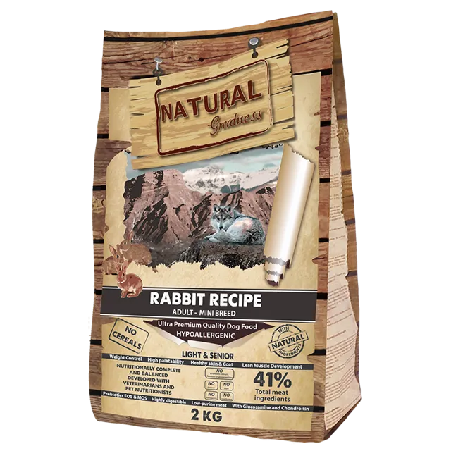 Natural Greatness Ultra Premium Adult Mini Breed – Rabbit Recipe