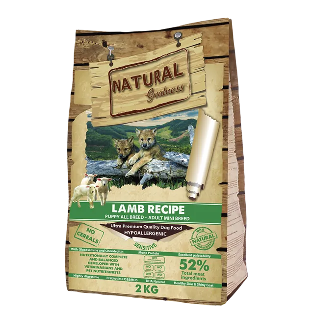 Natural Greatness Ultra Premium Puppy, Junior, & Adult Mini – Lamb Recipe