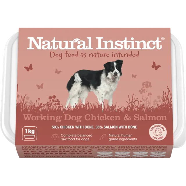 Natural Instinct Natural Working Dog Range – Chicken & Salmon