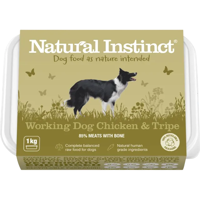 Natural Instinct Natural Working Dog Range – Chicken & Tripe