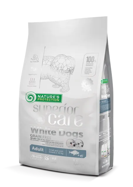 Nature's Protection Superior Care White Dogs Adult Small & Mini Breed – With White Fish