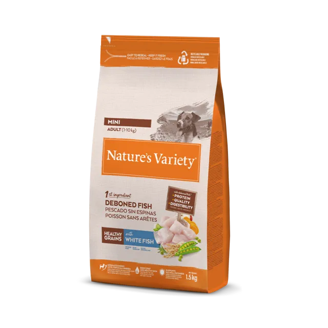 Nature's Variety Healthy Grains Adult Mini – White Fish