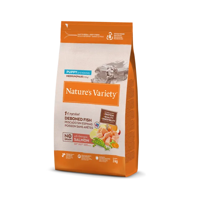 Nature's Variety No Grain Puppy Medium / Maxi – Norwegian Salmon