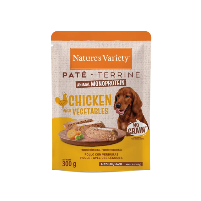 Nature's Variety Paté Animal Monoprotein Adult Medium / Maxi – Chicken