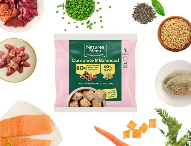 Natures Menu Complete & Balanced 60/40 Nuggets – Tripe, Chicken, Heart, Liver and Salmon