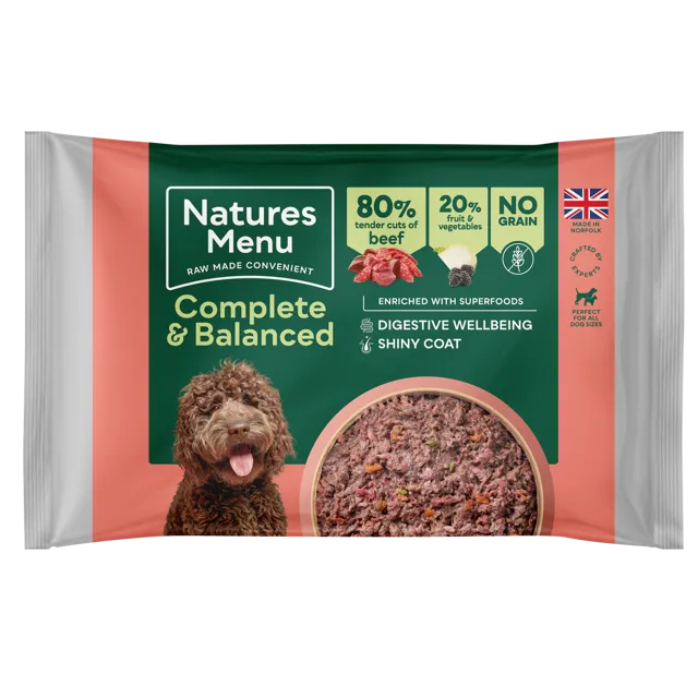 Natures Menu Complete & Balanced 80/20 Minced Block – Beef