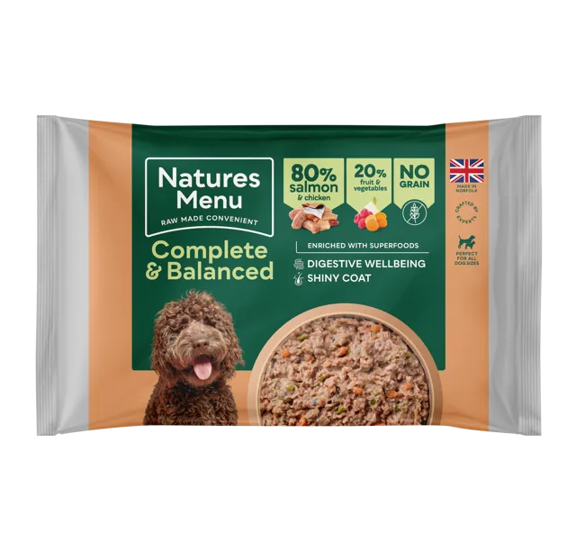 Natures Menu Complete & Balanced 80/20 Minced Block – Salmon & Chicken