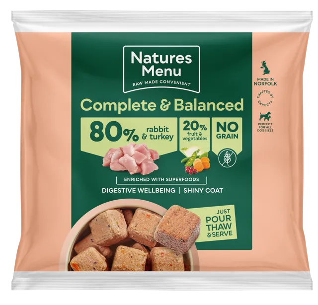 Natures Menu Complete & Balanced 80/20 Nuggets – Rabbit & Turkey