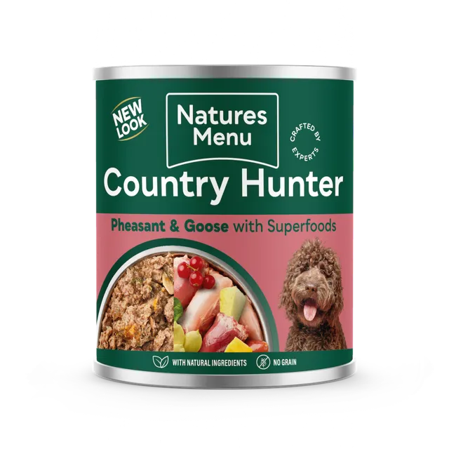 Natures Menu Country Hunter Cans – Pheasant & Goose with Superfoods