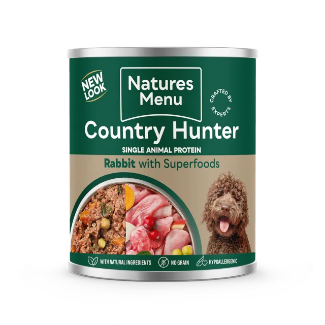 Natures Menu Country Hunter Cans – Rabbit with Superfoods