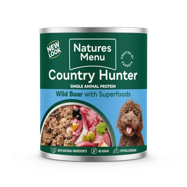 Natures Menu Country Hunter Cans – Wild Boar with Superfoods