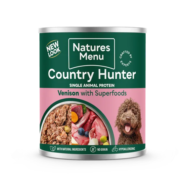 Natures Menu Country Hunter Cans – Wild Venison with Superfoods