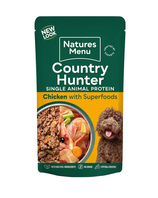 Natures Menu Country Hunter Pouches – Chicken with Superfoods