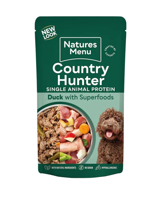 Natures Menu Country Hunter Pouches – Duck with Superfoods