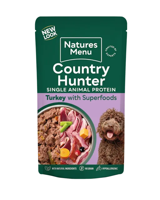 Natures Menu Country Hunter Pouches – Turkey with Superfoods