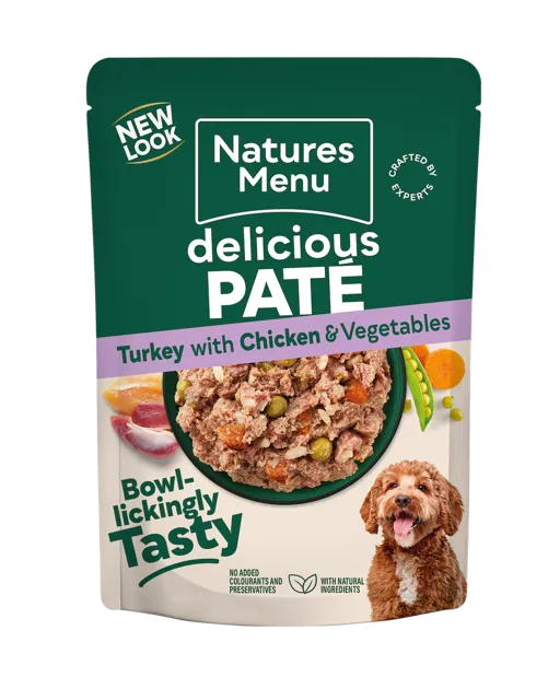 Natures Menu Delicious Pate Pouches – Turkey with Chicken & Vegetables