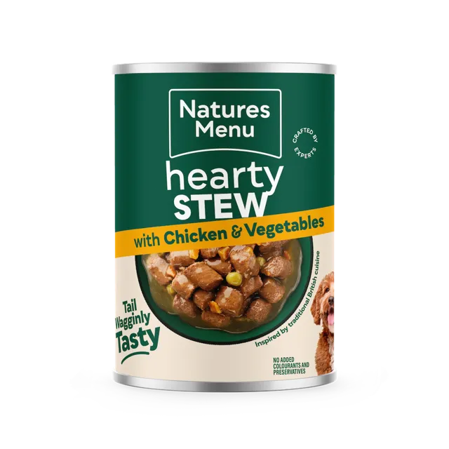 Natures Menu Hearty Stew Cans – With Chicken & Vegetables