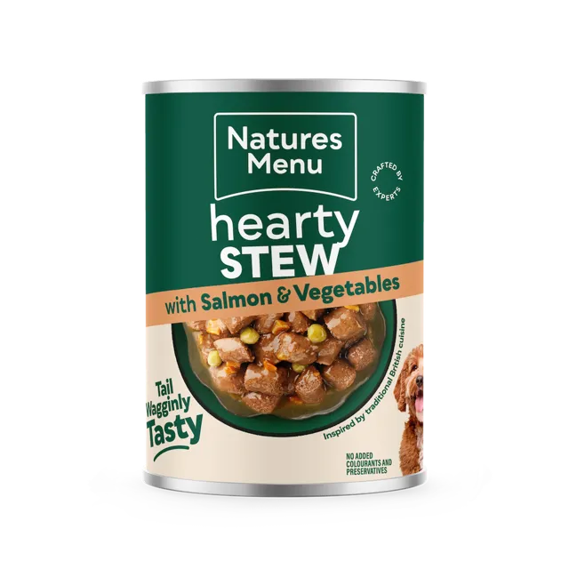 Natures Menu Hearty Stew Cans – With Salmon & Vegetables