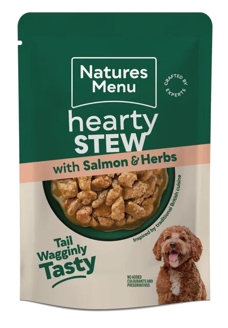 Natures Menu Hearty Stew Pouches – With Salmon & Herbs