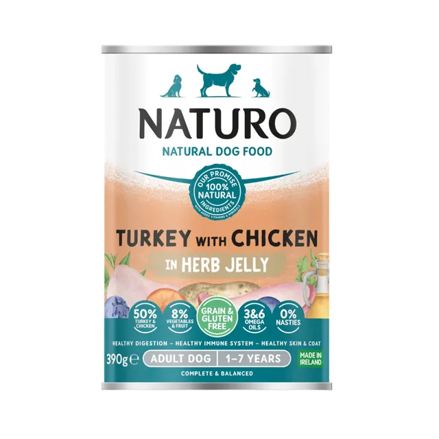 Naturo Adult Grain & Gluten Free Cans – Turkey with Chicken