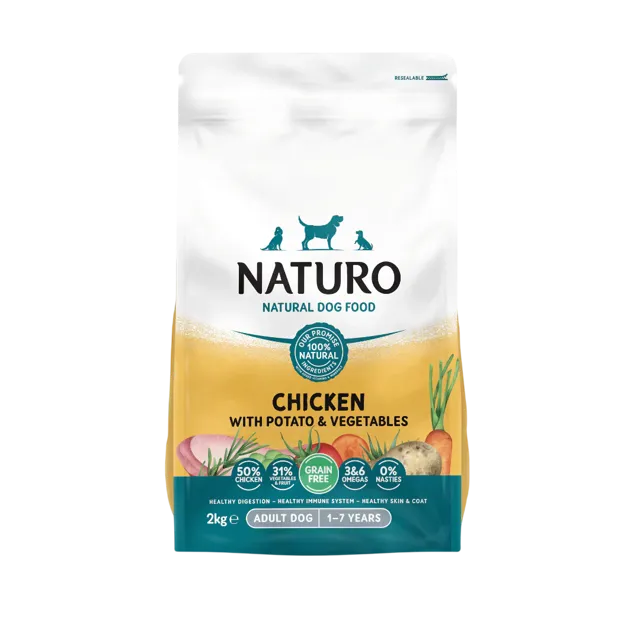 Naturo Adult Grain Free Dry – Chicken and Potato with Vegetables