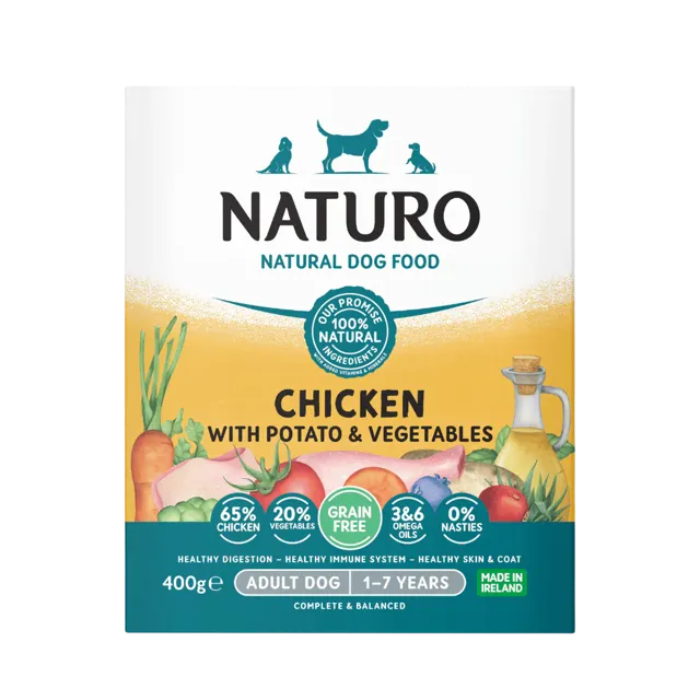 Naturo Adult Grain Free Trays – Chicken With Potato And Vegetables