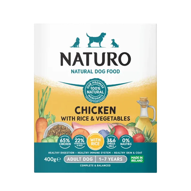 Naturo Adult Trays – Chicken with Rice & Vegetables