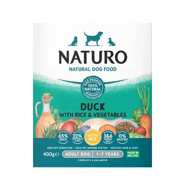 Naturo Adult Trays – Duck with Rice & Vegetables