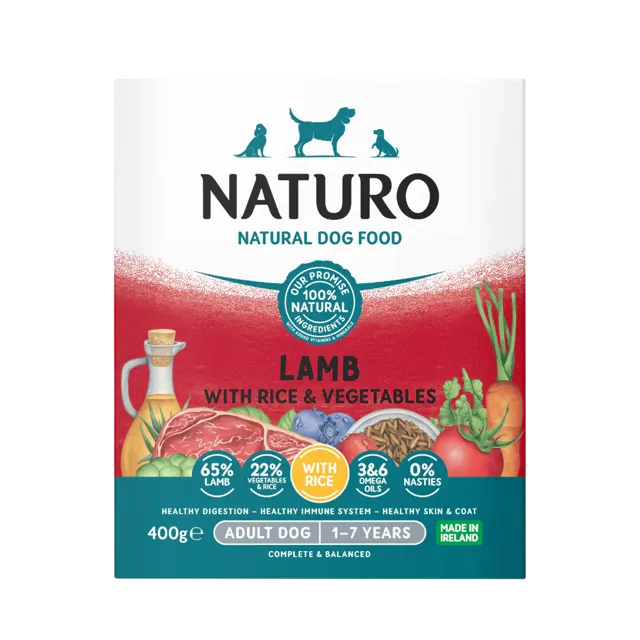 Naturo Adult Trays – Lamb with Rice & Vegetables