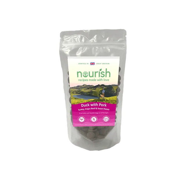Nourish 80/20 Grain Free – Duck With Pork, Turkey, Angus Beef & Sweet Potato