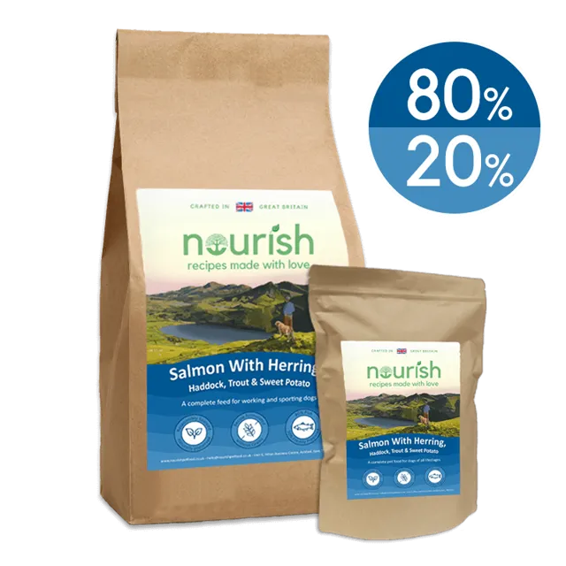 Nourish 80/20 Grain Free – Salmon With Herring, Haddock, Trout & Sweet Potato